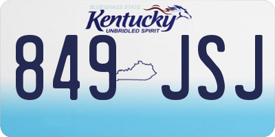 KY license plate 849JSJ