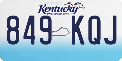 KY license plate 849KQJ