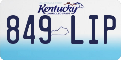 KY license plate 849LIP