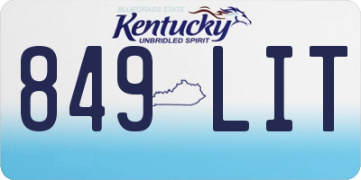 KY license plate 849LIT