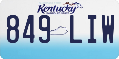 KY license plate 849LIW