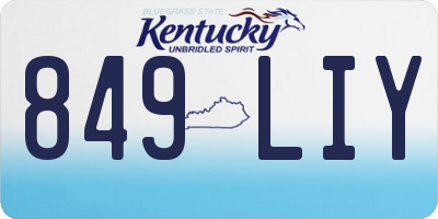 KY license plate 849LIY