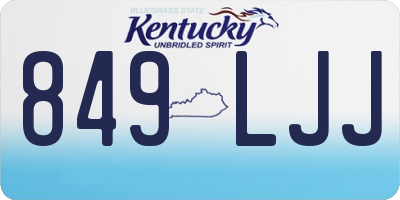 KY license plate 849LJJ
