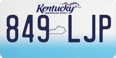 KY license plate 849LJP