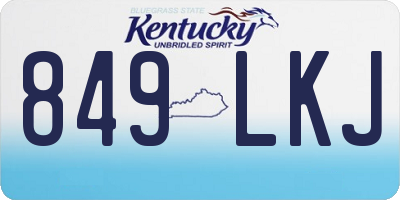 KY license plate 849LKJ