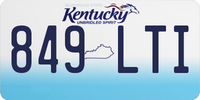 KY license plate 849LTI