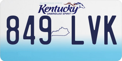KY license plate 849LVK