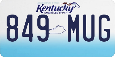 KY license plate 849MUG