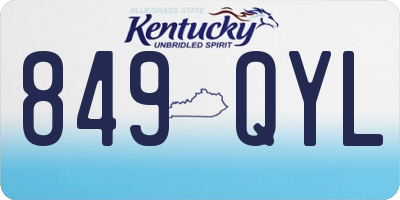 KY license plate 849QYL