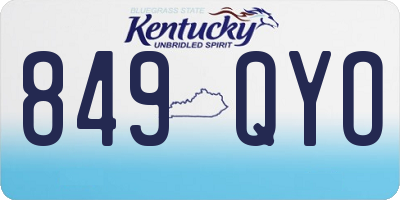 KY license plate 849QYO