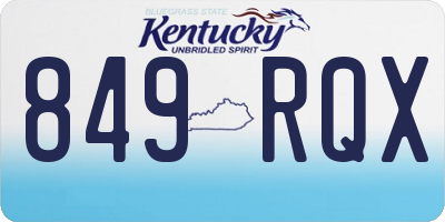 KY license plate 849RQX