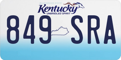 KY license plate 849SRA