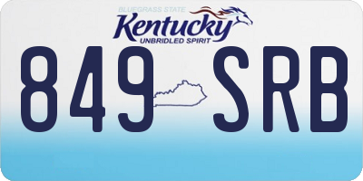 KY license plate 849SRB
