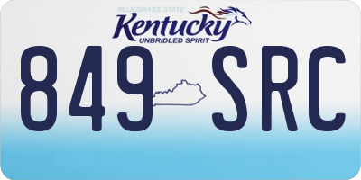 KY license plate 849SRC
