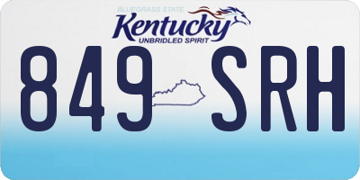 KY license plate 849SRH
