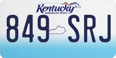 KY license plate 849SRJ