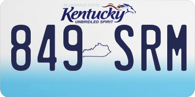 KY license plate 849SRM