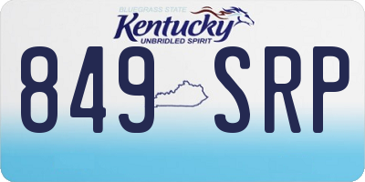 KY license plate 849SRP