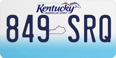 KY license plate 849SRQ