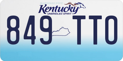 KY license plate 849TTO
