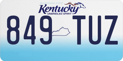 KY license plate 849TUZ
