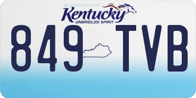 KY license plate 849TVB