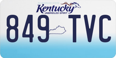 KY license plate 849TVC