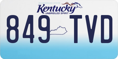 KY license plate 849TVD