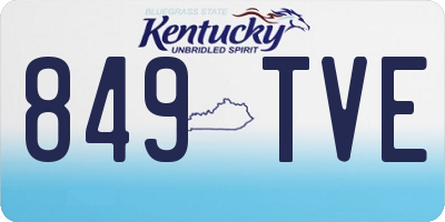 KY license plate 849TVE