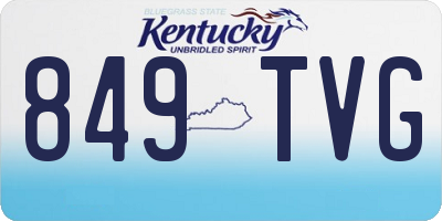 KY license plate 849TVG