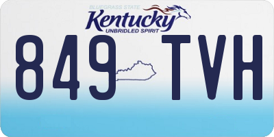 KY license plate 849TVH