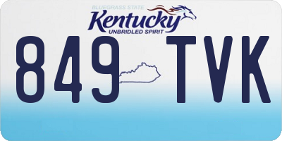 KY license plate 849TVK