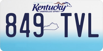 KY license plate 849TVL