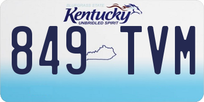 KY license plate 849TVM