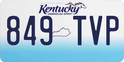 KY license plate 849TVP