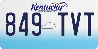 KY license plate 849TVT