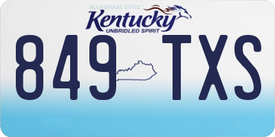 KY license plate 849TXS