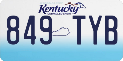 KY license plate 849TYB