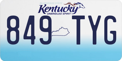KY license plate 849TYG
