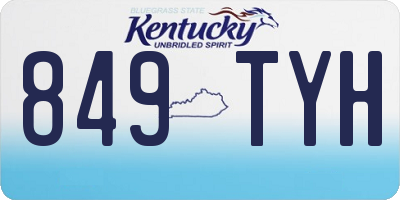 KY license plate 849TYH