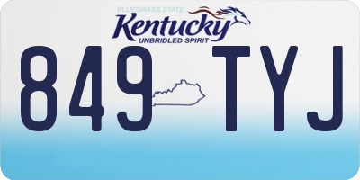 KY license plate 849TYJ