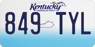 KY license plate 849TYL