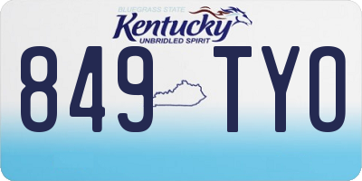 KY license plate 849TYO