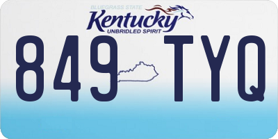KY license plate 849TYQ