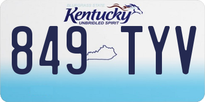 KY license plate 849TYV