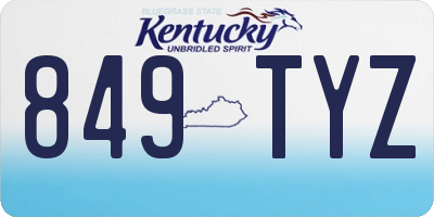 KY license plate 849TYZ