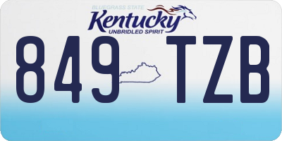 KY license plate 849TZB
