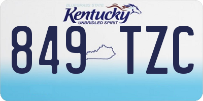 KY license plate 849TZC