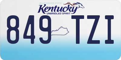 KY license plate 849TZI