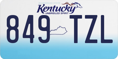 KY license plate 849TZL
